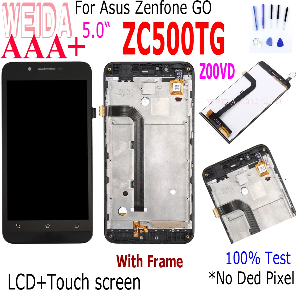 ЖК дисплей WEIDA 5 0 дюйма для ASUS Zenfone Go ZC500TG Z00VD сенсорный экран дигитайзер стекло в