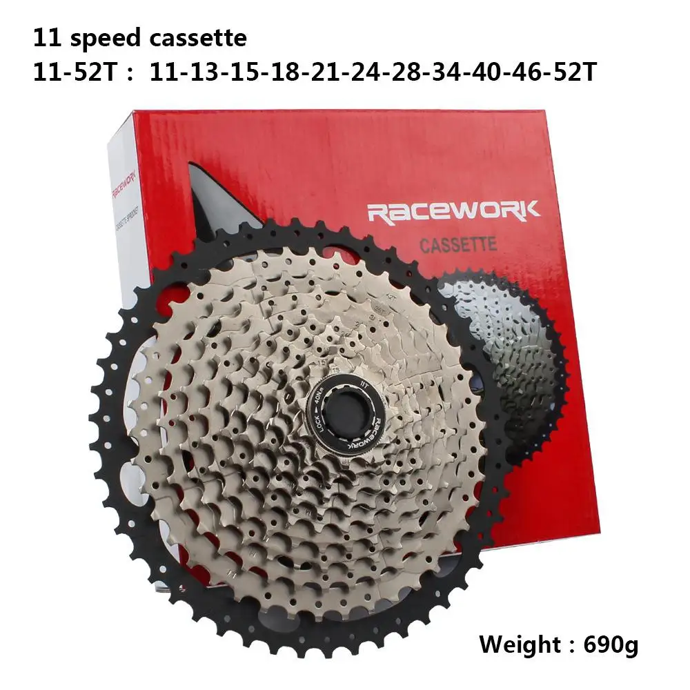 11 speed 11 52T HiMISS 11-42 11-46; 11-50 т 11-52T 10/11/12 Скорость горы Mtb велосипед Кассетный Маховик совместимый для Sram Shimano - Цвет: 11 speed 11 52T
