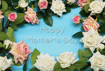

Blue Mother's day background photo vinyl rose wooden photography backdrops for photographer studio accessories fotografia lv-154
