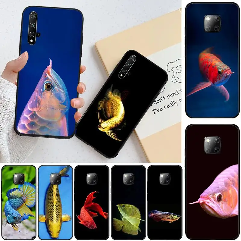 

ByLoving Arowana Newly Arrived Black Cell Phone Case For Honor 20 20lite view20 7C 8C 7A 8A 10i 20i PLAY 9X Pro