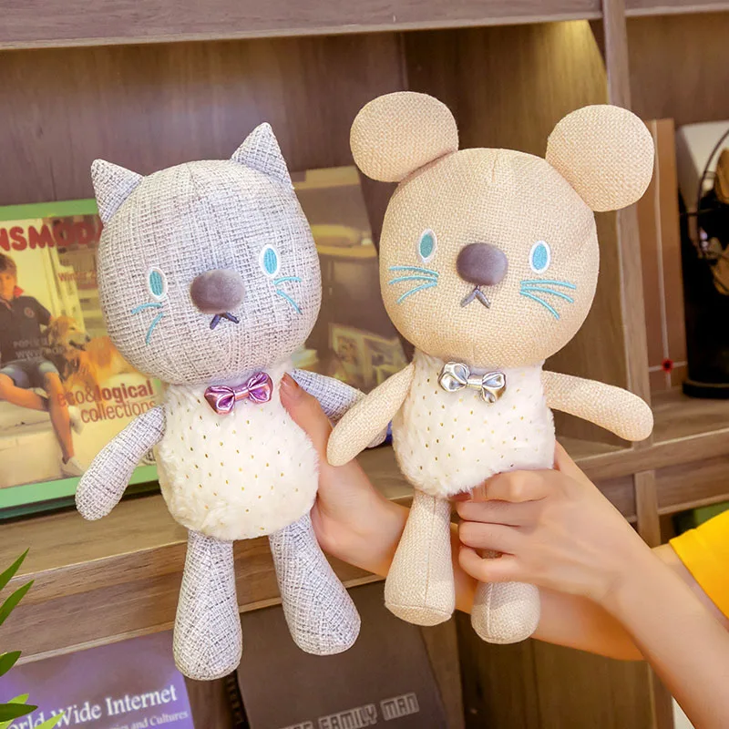 Kawaii кошка мягкие куклы маленький медведь плюшевые игрушки для детей 28 см аниме