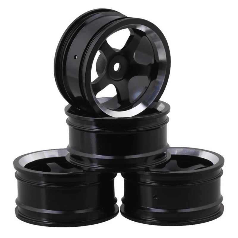 

4PCS RC Black Wheel Rim with 5-Spoke plastic DIA 52mm Fits for 1/10 On-road Car