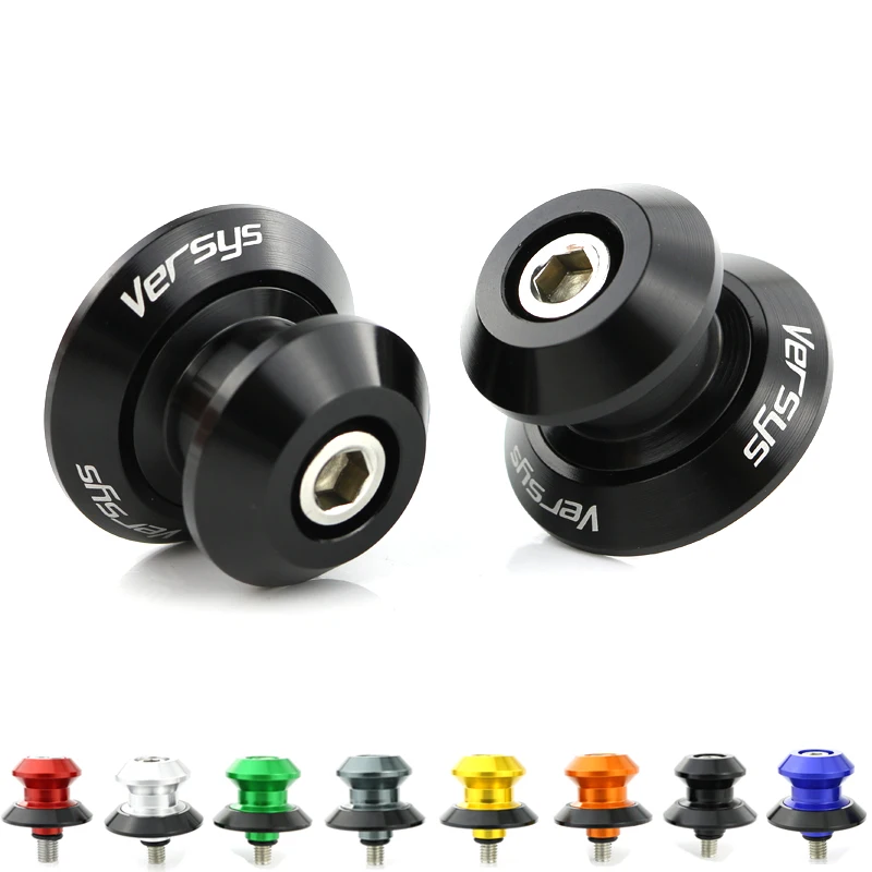

For Kawasaki Versys 650 KLE650 2015 2016 2017 2018 2019 Swing Arm Sliders Spools Stand Bobbins CNC Aluminum Alloy