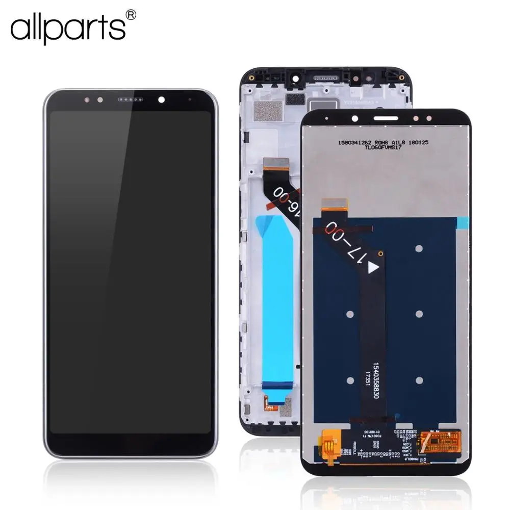 Pаспродажа 10 Штрихи Дисплей для Xiaomi Redmi 5 Plus LCD в сборе с тачскрином на рамке Оригинал 5.99 черный белый