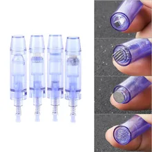 Hot Sale 1 Pcs Disposable Tattoo Cartridge Needle With Cap Permanent Makeup Nano Microblading Needle Head 13 Size Tattoo Machine