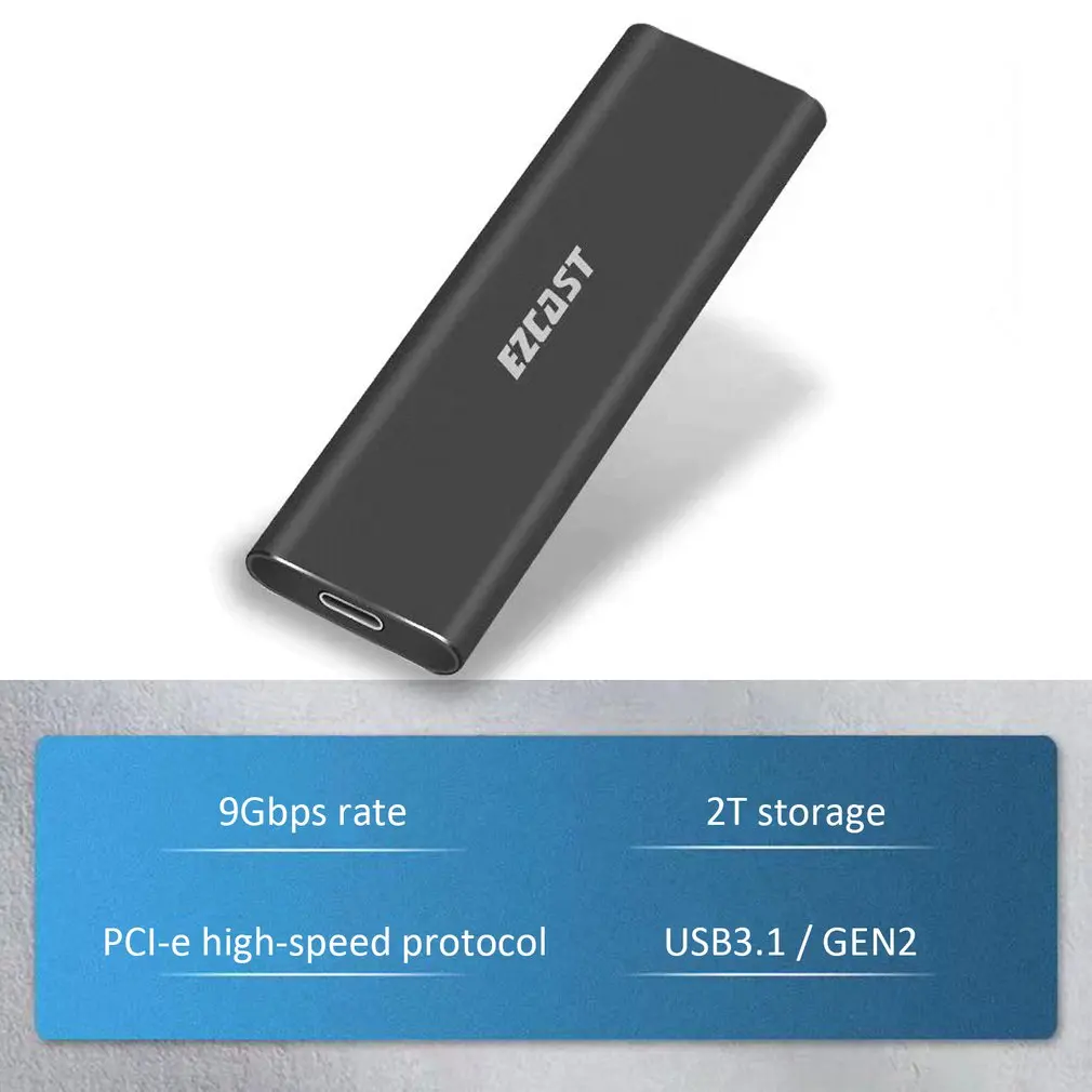 2 шт type-C USB 3,1 NVME твердотельный жесткий диск коробка портативный M.2 NVMe чехол 10 Гбит/с высокоскоростной PCI-e корпус жесткий диск чехол