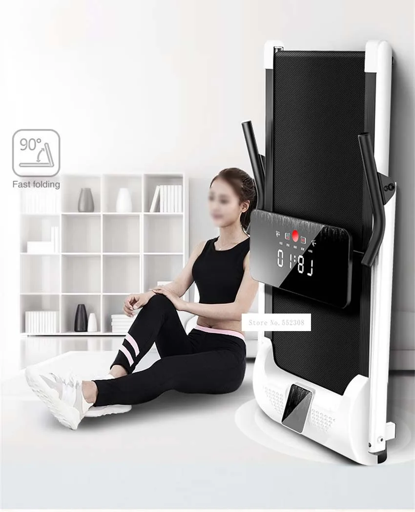 A1 Home Shockproof Running Machine Small Foldable Treadmill Multifunctional Folding Walking Machine Indoor Fitness Equipment