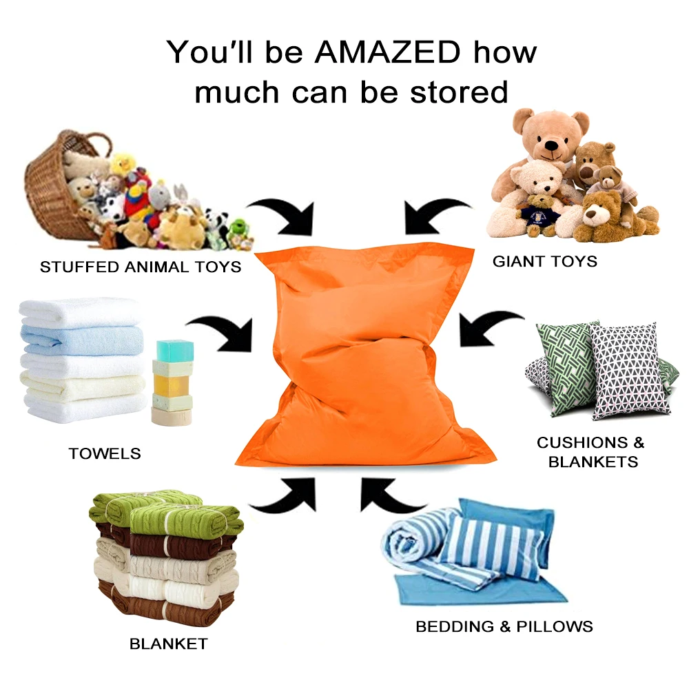 Чехол для дивана из ткани Оксфорд, без наполнителя, комфортный пол, Beanbag, чехлы для кровати, водонепроницаемые, для помещений, для гостиной, мебель