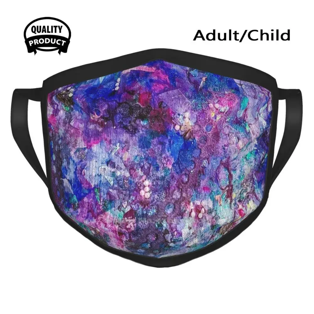 

Violet ( 4 ) Fashion Men Women Outdoor Sport Mask Mouth Masks Colorful Art Abstract Art Collage