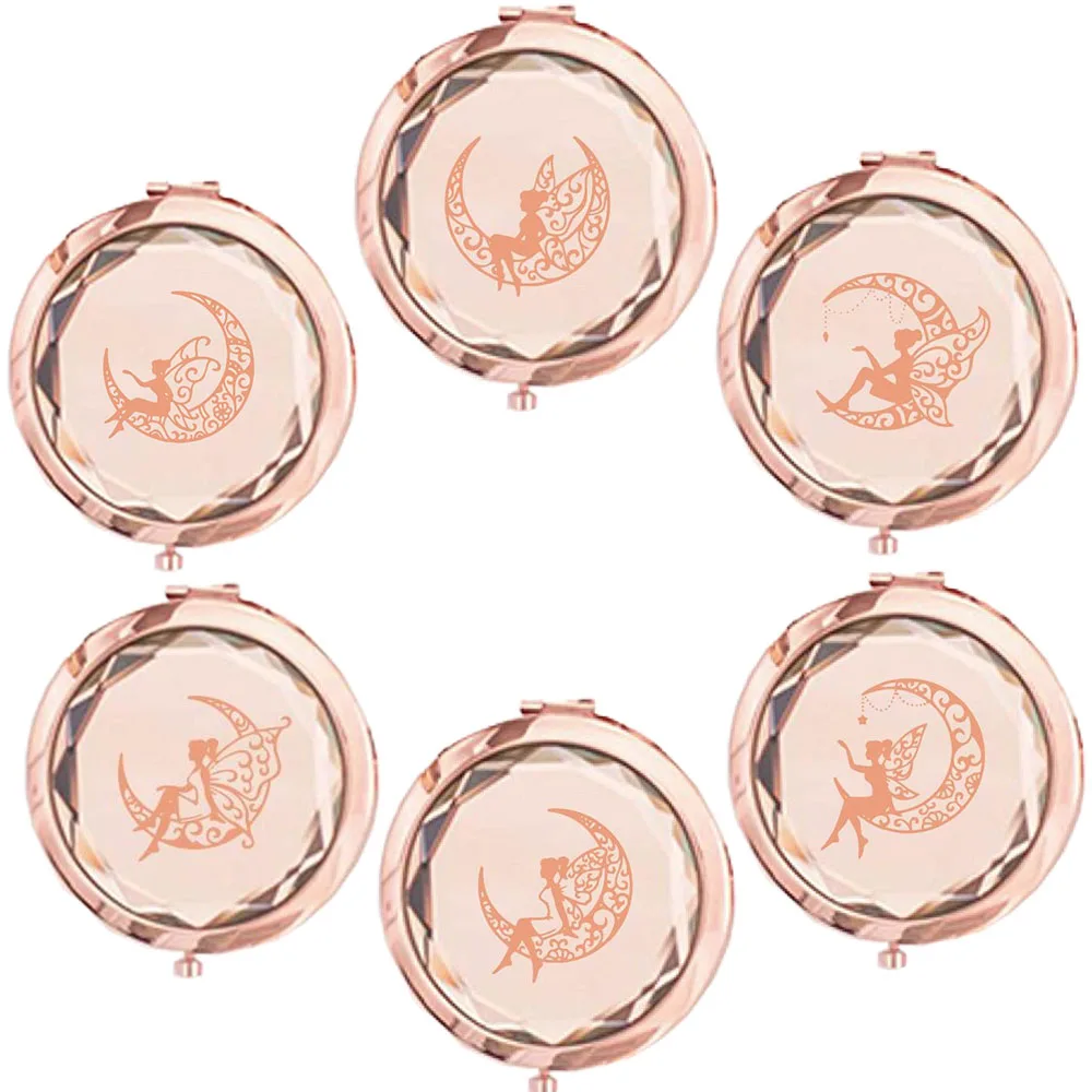 Free your Portable Makeup Mirror Gold Mirror Double-Side Pop-Up Pocket Beauty Accessories Rose Gold