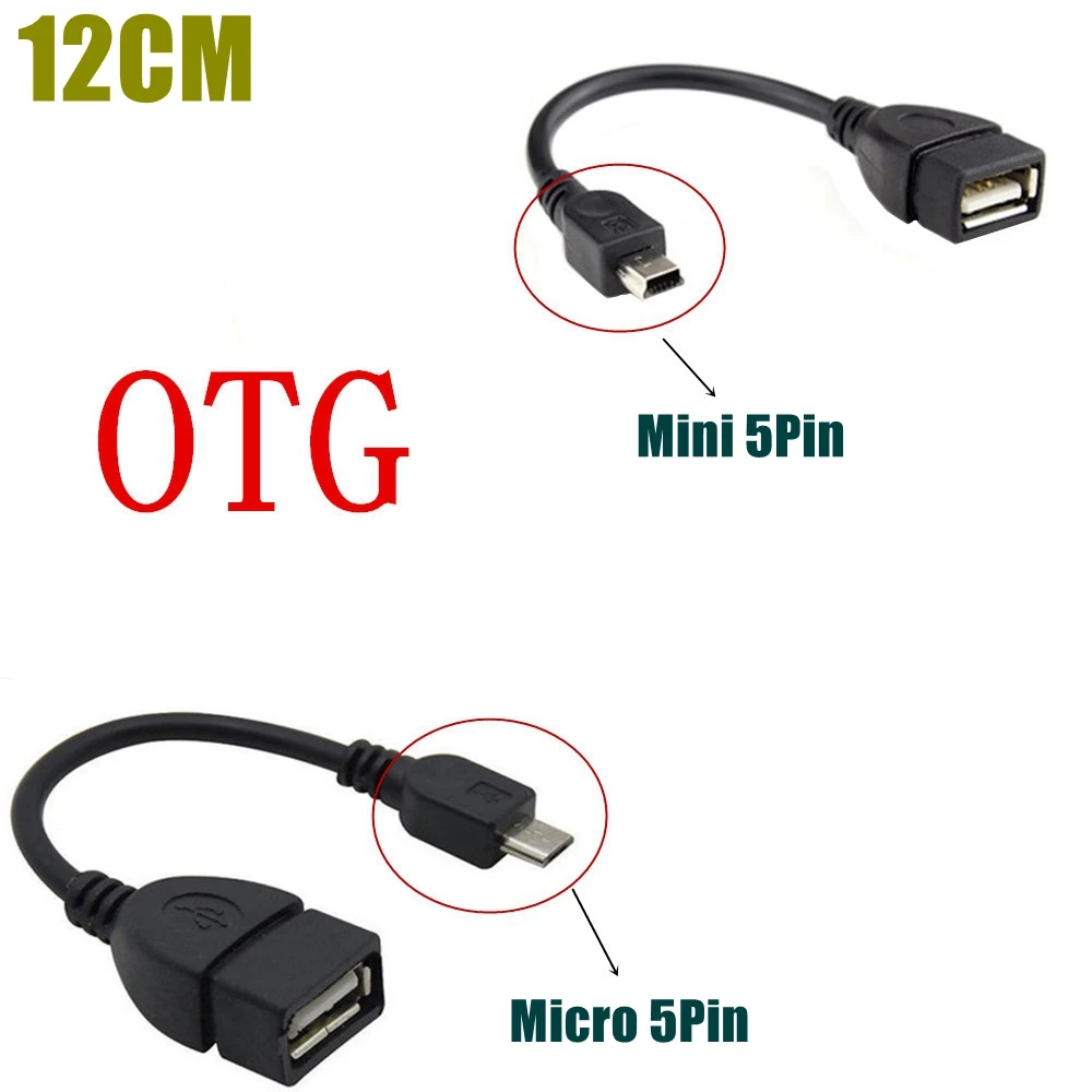 Micro / Mini USB OTG кабель передачи данных Samsung HTC Android адаптер штырь-гнездо 12 см |