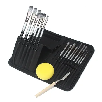 

15sizes Acrylic Drawing Sponge Artist Paint Brush Set For Adults Kids Multifunction Beginners Stationery Gift Watercolor Gouache