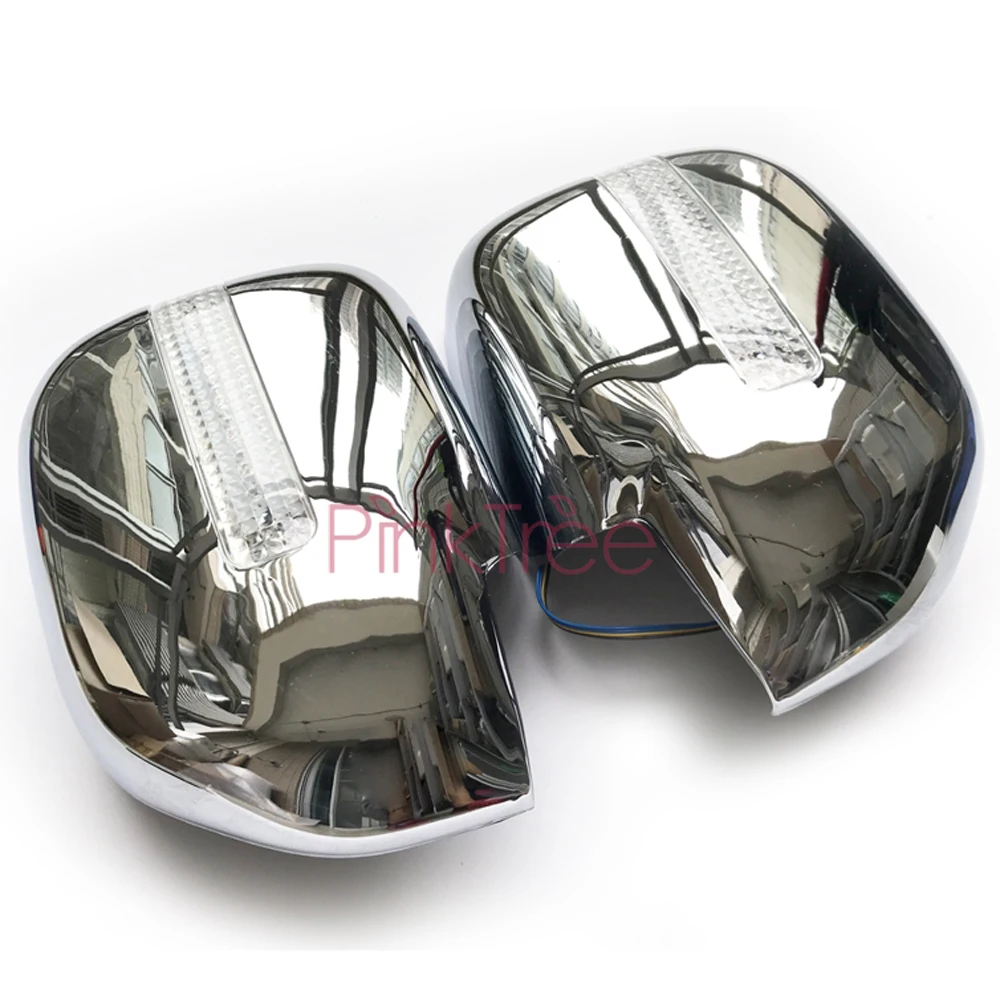 

Chrome Side Wing Mirror Cover With LED Lamp for Toyota Land Cruiser 100 LC100 Lexus LX470 1998-2003 2004-2007 Tuning Accessory