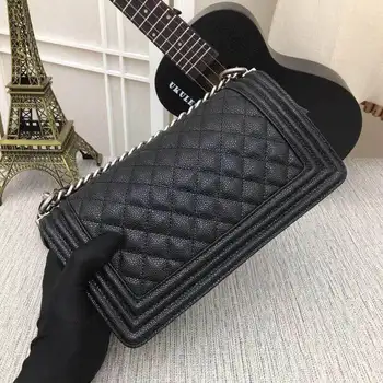 

2019 new women luxury brand caviar leather Genuine leather goldmetal chain shoulder bag Free shipping
