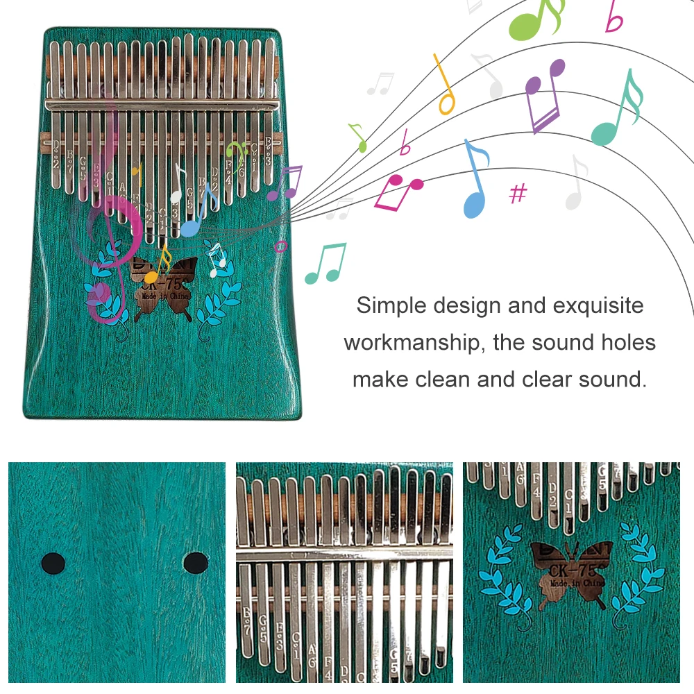 

17 keys Kalimba Solid Wood Acacia Thumb Finger Piano 17 keys Solid Wood Kalimba Musical Instrument Hot Sale