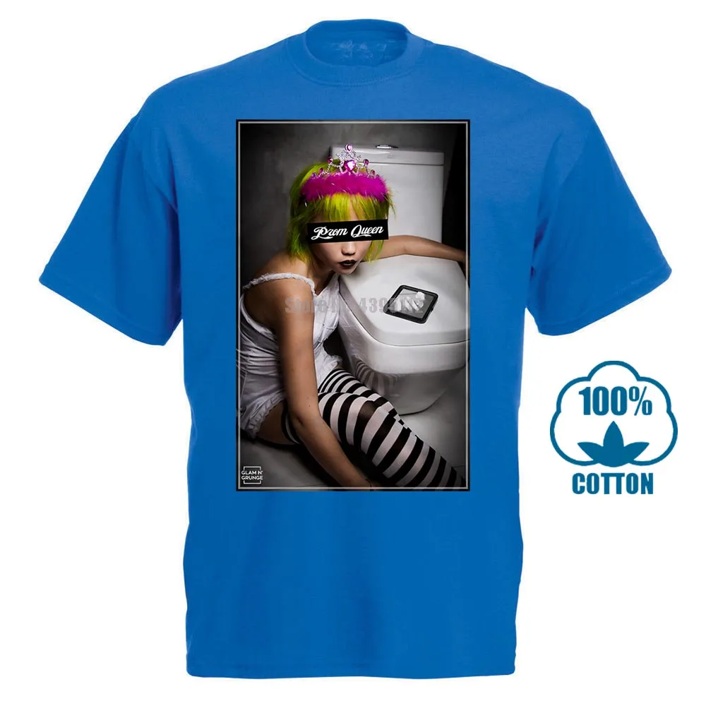 Королева выпускного вечера сексуальная девушка кокаин удар Эскобар Пабло Hba высокое качество хлопок повседневные мужские футболки 0427020 - Цвет: Синий