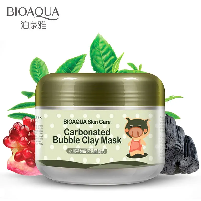 BIOAQUA Skin Care Nutrition Repair Facial Masks Carbonated Bubble Clay Deep Cleansing Remove Black Head Moisturizing Face Cream | Красота и