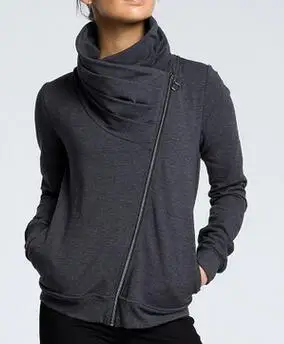 dark gray Liva/хлопковая куртка высокого качества для девочек модные весенние толстовки с длинными рукавами осенние женские пальто на молнии Casaco Feminino - Цвет: dark gray