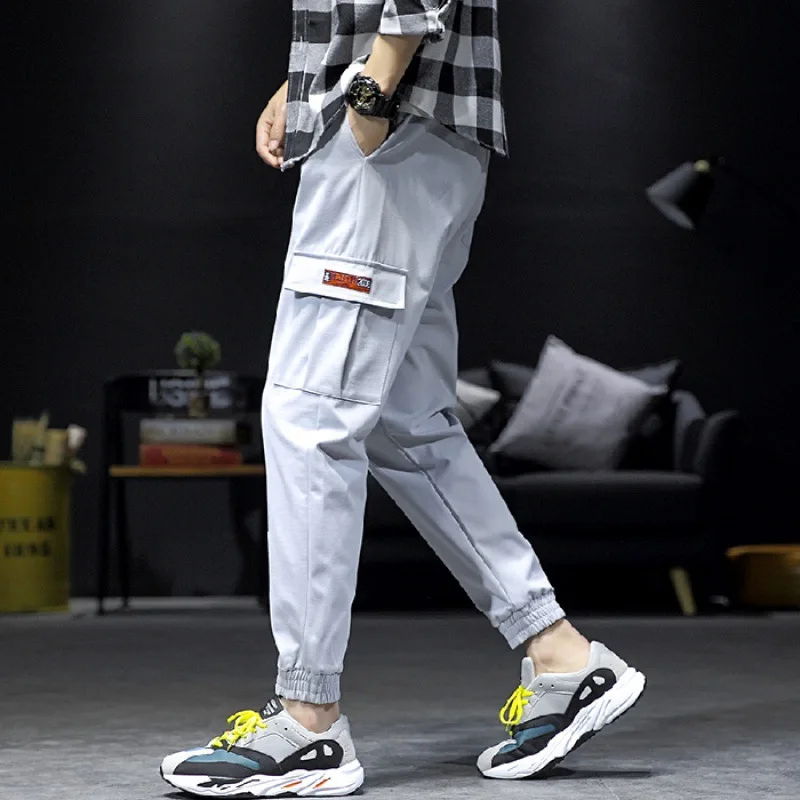 

Pants Men Korean-style Trend Spring Popular Brand Versatile Loose-Fit Skinny Capri Pants Sports Beam Leg Casual Bib Overall