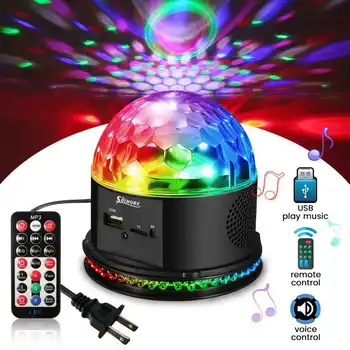 

Led Disco Light RGB Magic Ball Stage Effect Lighting Lamp DJ Music Light With Wireless remote Control For Party Club Laser Show