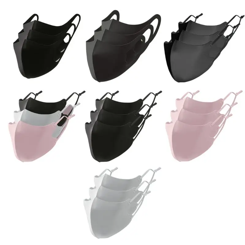 

Ice Silk Masks Washable Anti Dust Allergies Mask Travel Reusable Adjustable