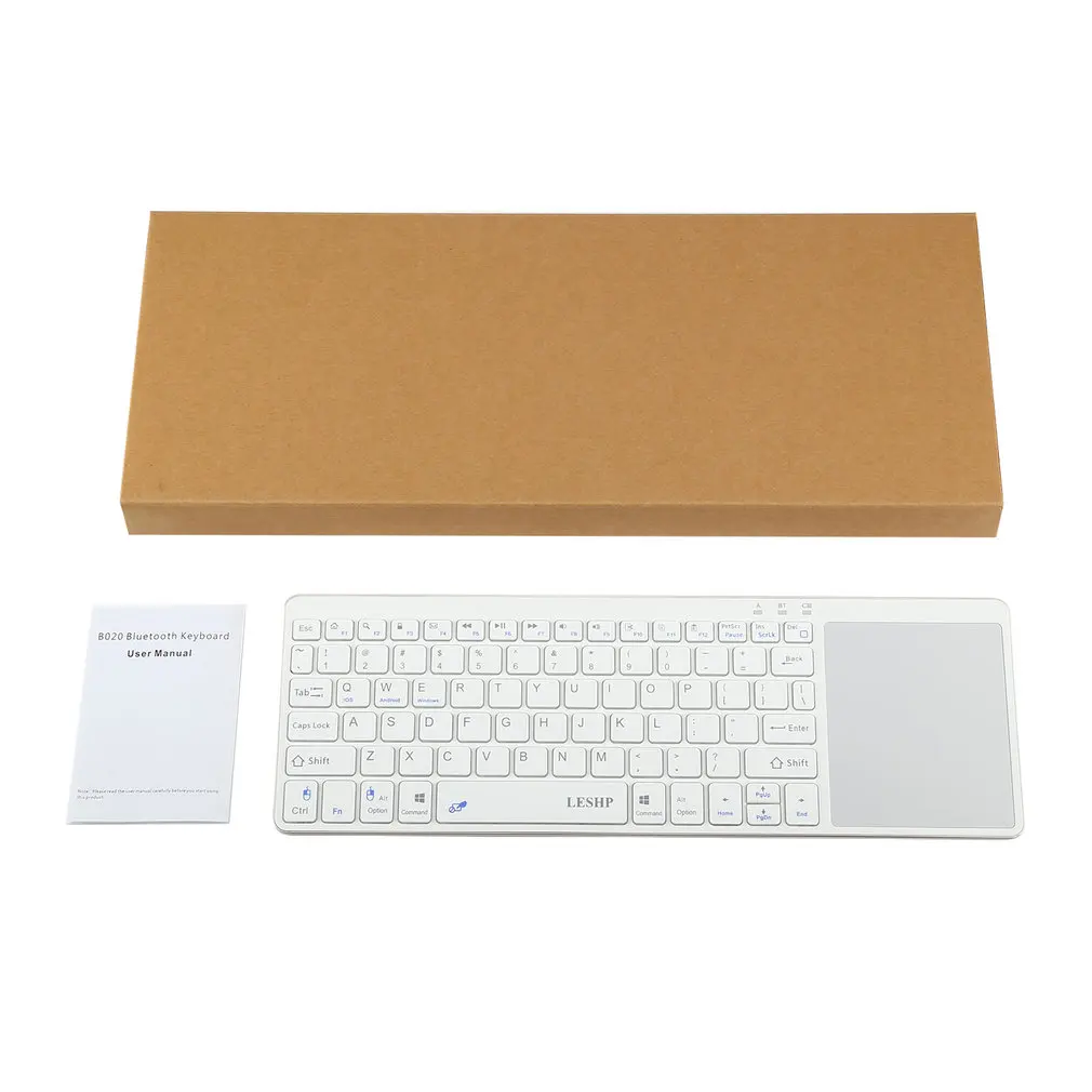 

LESHP B020 Wireless All in One Keyboard Ultra Slim with Touch Pad Multimedia Keys for Tablet Light Weight