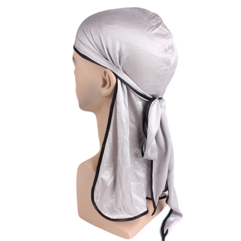 G Уличные походные шарфы Doo Rags с длинным хвостом шелковистая тюрбан шапка Повязка На Голову Бандана головные уборы одежда аксессуары - Цвет: G