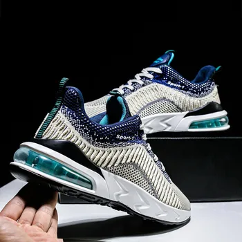 

In the spring of 2020 new men fly woven shoes face the bottom of the shock movement leisure shoes, men's running shoes