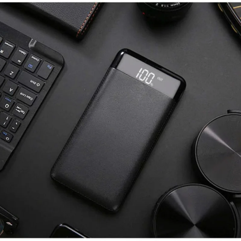 Внешний аккумулятор 30000mAh LCD Быстрая зарядка двойной USB для iPhone X 8 7 6 5S Huawei Honor Samsung
