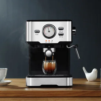 

Espresso Coffee Machine Pump 15bar Coffee Maker 1050w Cappuccino Mocha Italian Automatic Coffee Machine 220v 5-10 Cup 1.5L