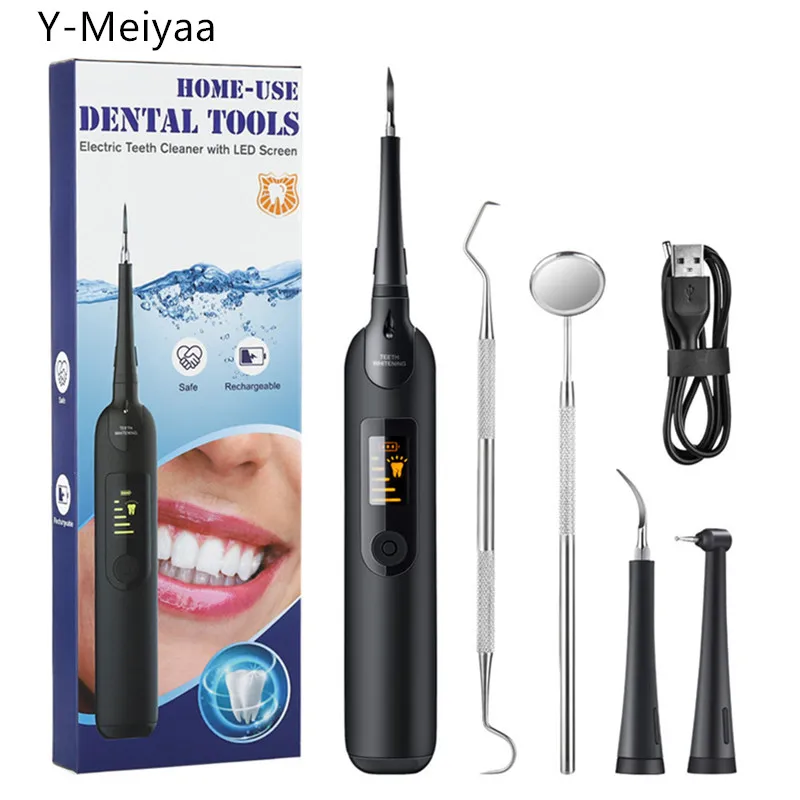 

Portable Electric Oral Irrigator Household Dental Calculus Tartar Remover Tartar Whitening USB Rechargeable Tooth Cleaner 30#