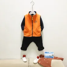 CHILDREN'S Vest Coat Autumn And Winter New Style Korean-style Polar Fleece Zipper Cardigan Warm Vest Medium-small Men And W