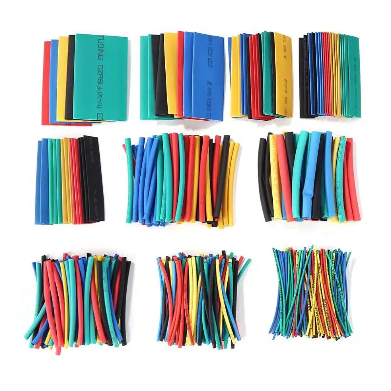 

530pcs/Set Polyolefin Shrinking Assorted Heat Shrink Tube Wire Cable Insulated Sleeving Tubing Set 2:1