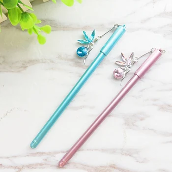 

Solid Color Rhinestone Alloy Pendant Gel Pen 0.5mm Black Ink Refill Gel Pen School Office Supplies Tool Stationery