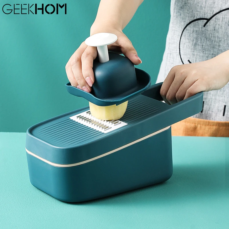 

GEEKHOM Vegetable Cutter Multi-Function Vegetable Slicer Fruit Potato Peeler Carrot Grater Salad Cutter Kitchen Accessories