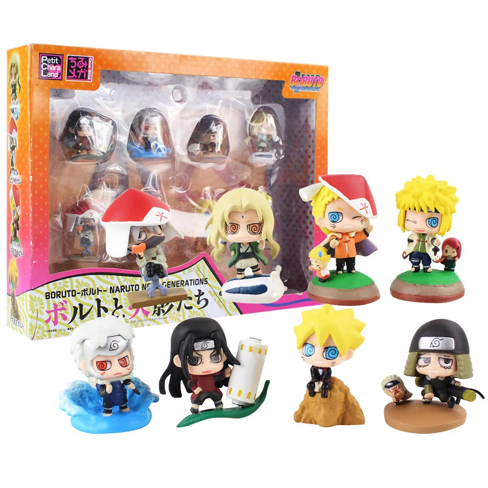 lot of 8 Naruto Shippuden Hatake Kakashi BORUTO Namikaze Minato Figure 2/"