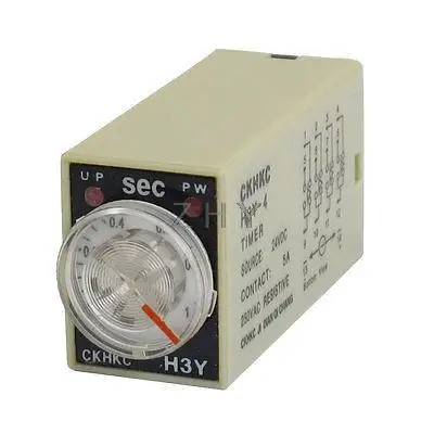 

H3Y-4 DC 24V 4PDT 0-1 Sec 1S 14 Pins Plug in Power on Time Delay Relay