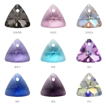 

Natural Stone Crystal Diamond Pendant 8mm Triangle Pendant Manufacturing DIY Bracelet Necklace Earring Jewelry Accessories