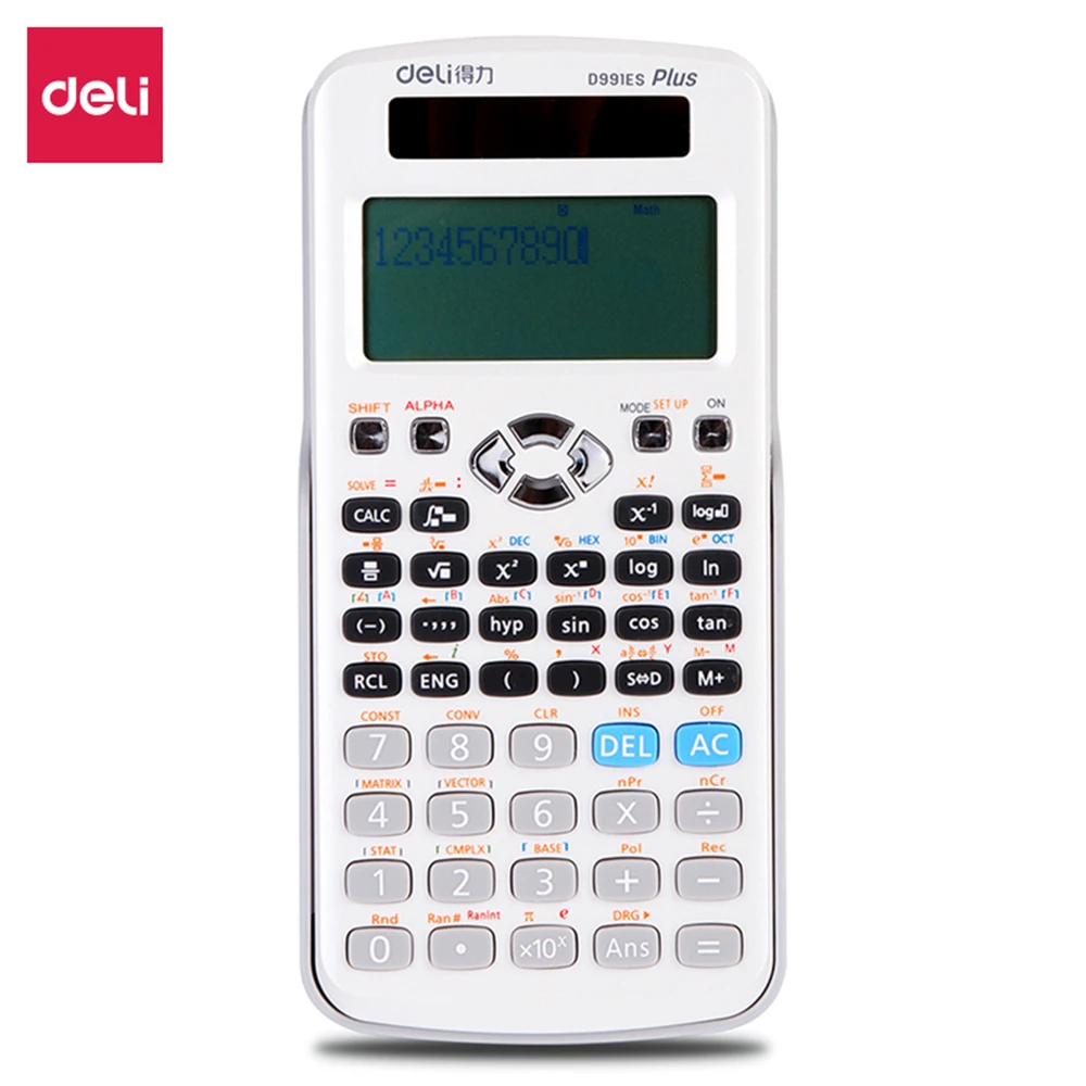 Nueva calculadora científica Deli 2019 para estudiantes Calculadora de  función blanca clásica Calculadora de cálculo preciso de la Oficina del  hogar|Calculadoras| - AliExpress