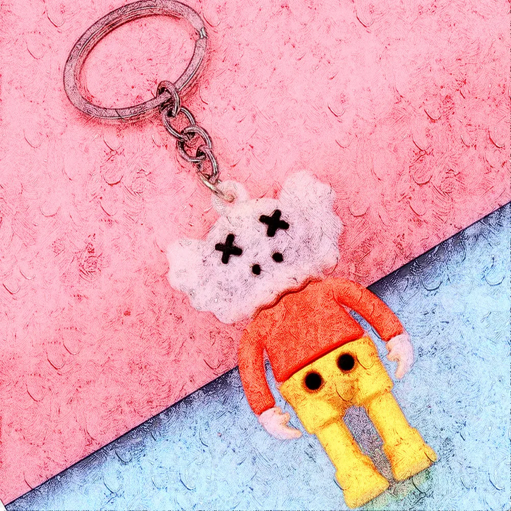 

HWASY1804 trendy Cos key chain hanging piece Sesame Street PVC soft glue dripping doll same car bag pendant keychain for women