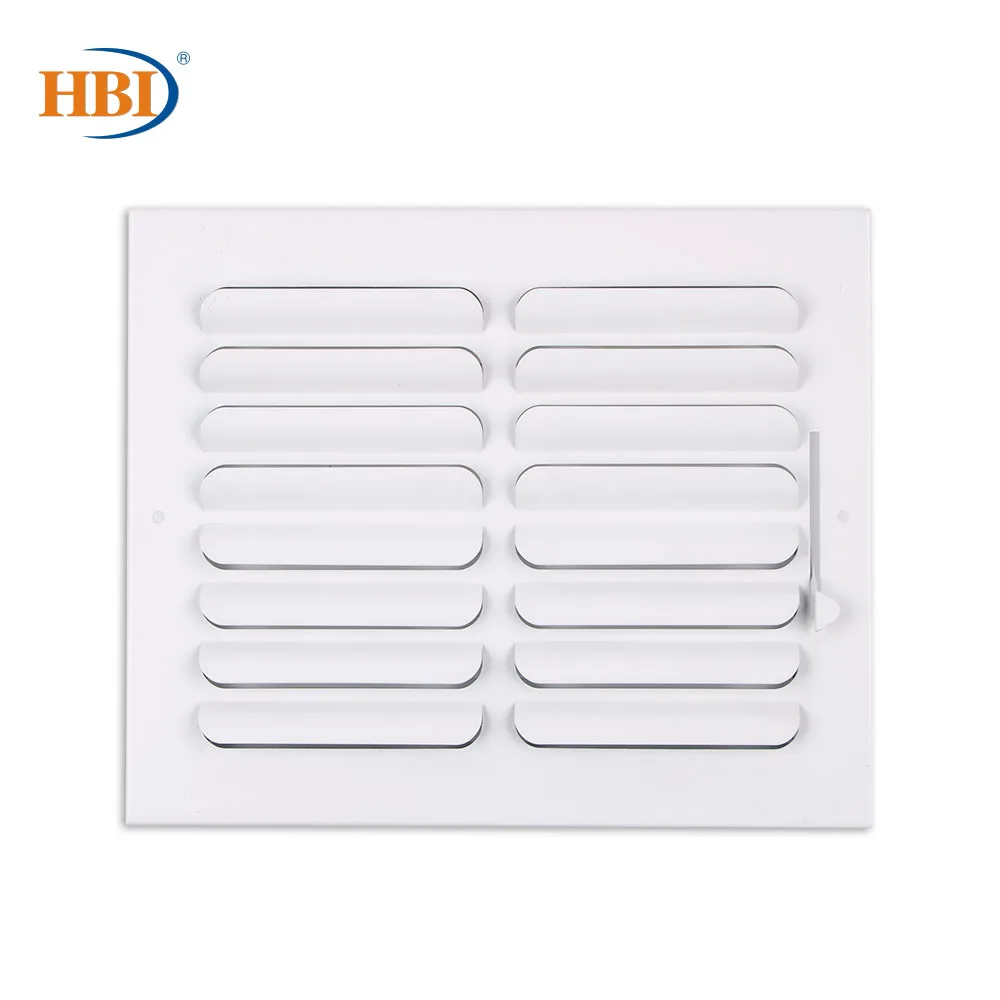 

HBI 2-Way W10" x H8" Curved-Blade Ventilation Grille Air Outlet Valve Air Supply Register Air Vent Cover Steel Ceiling/Sidewall