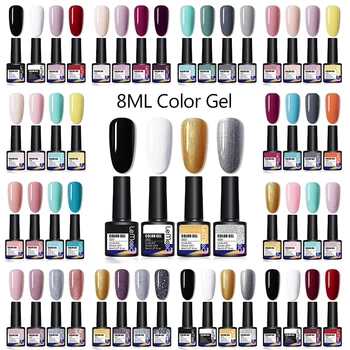 

LEMOOC Gel Nail Polish Manicuring Set & kit 8ML For Hybrid Gel Varnish Acrylic Semi Permanent Nail Gel Polish Kit