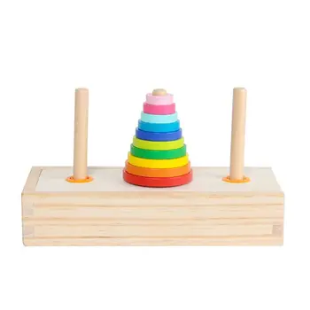 

Drop Ship Hanoi Tower Kids Educational Toys Wooden Early Learning Classic Mathematical Puzzle Toy for Children