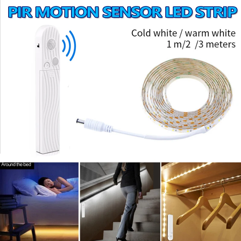 

Wireless Motion Sensor Light LED Strip Light Waterproof Flexible Cabinet Light for Kitchen Bedroom Bathroom Closet Night Lights