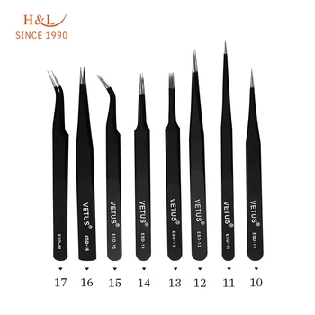 

H&L SINCE 1990 High Quality professional for Lashes Eyelash Extension Tweezers Tweezers mix ESD