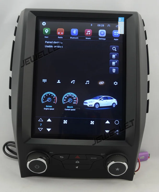 10," tesla стиль вертикальный экран Восьмиядерный Android 8,1 автомобиль gps Радио Навигация для ford Edge- автоматический A/C