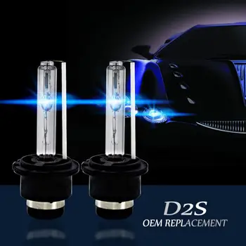 

2PCs Waterproof Bright D2S Xenon Headlight Bulbs Replacement Heat Resistant 12000K Anti-UV Light Lamp