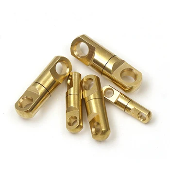 

2Pcs Solid Brass Swivel Eye Rotating Connector for Keychain Round Circle Key Ring