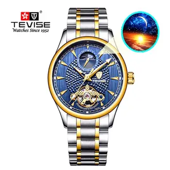 

TEVISE Top Brand Automatico Self-Winding Mechanical Men Watches Tourbillon Luminous Waterproof Business Skeleton Watch Relogio