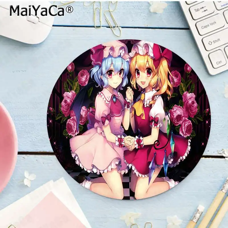 22x22cm Maiyaca Лидер продаж Аниме touhou scarlet eyes компьютерный игровой круглый коврик для мыши игровой коврик для ноутбука - Цвет: 22x22cm